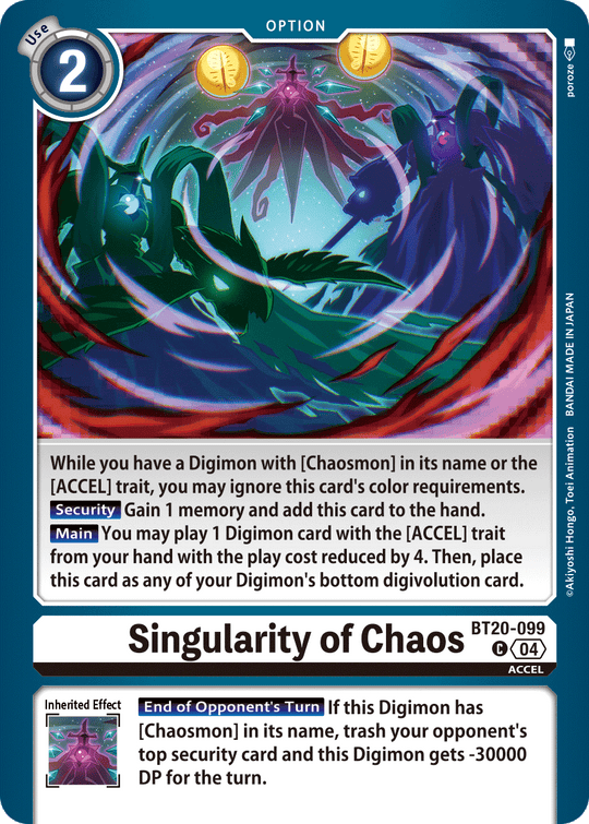 BT20-099, C, Singularity of Chaos