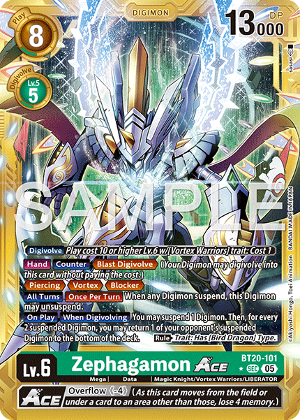 BT20-101, SEC, Zephagamon ACE (AD1 Gold Reprint)