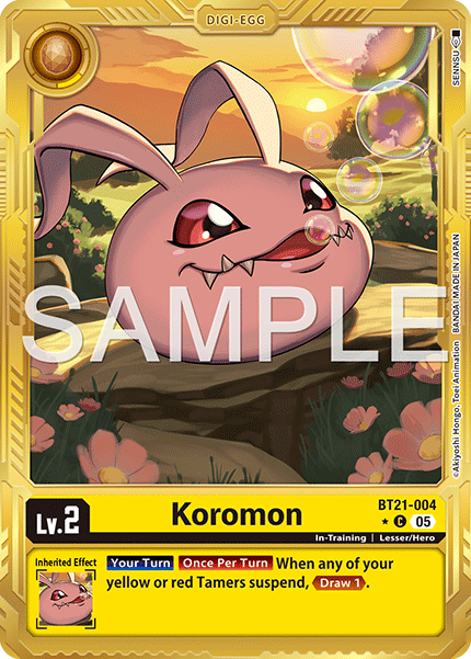BT21-004, C, Koromon (AD1 Gold Reprint)