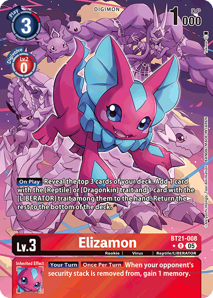 BT21-008, R, Elizamon (Alternate Art)