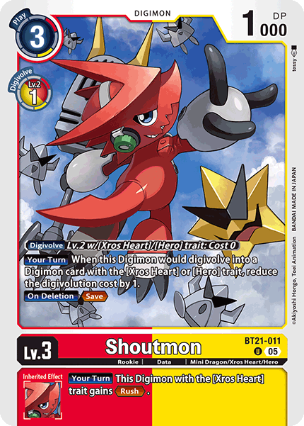 BT21-011, UC, Shoutmon