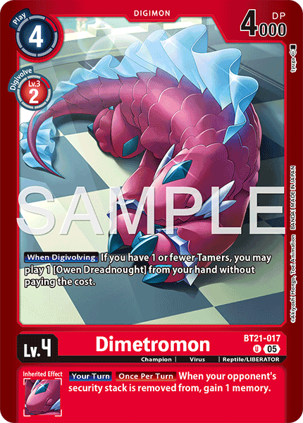 BT21-017, UC, Dimetromon (LM07 Reprint)