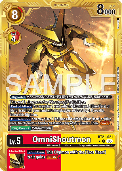 BT21-021, UC, OmniShoutmon (AD1 Gold Reprint)