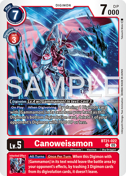 BT21-022, UC, Canoweissmon (AD1 Reprint)