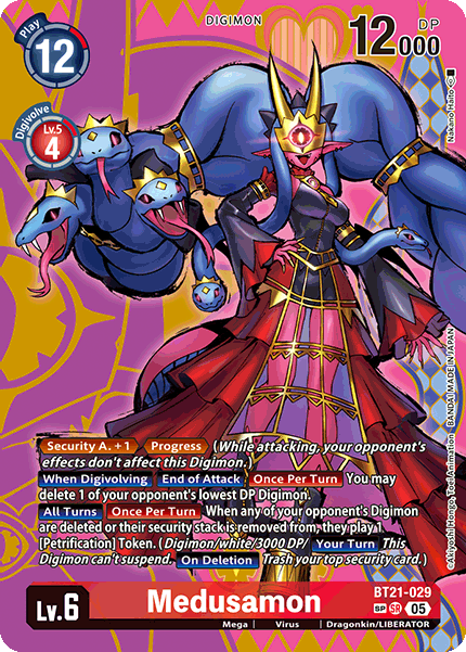 BT21-029, SR, Medusamon (Special Rare)