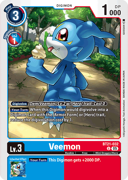 BT21-032, UC, Veemon