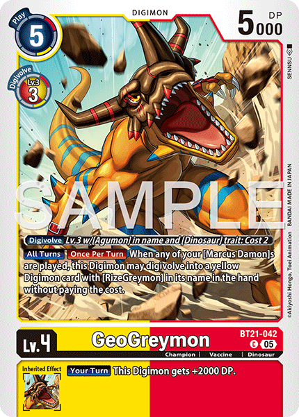 BT21-042, C, GeoGreymon (AD1 Reprint)