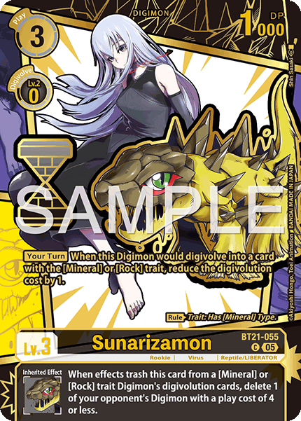 BT21-055, C, Sunarizamon (EX11 Alternate Art)