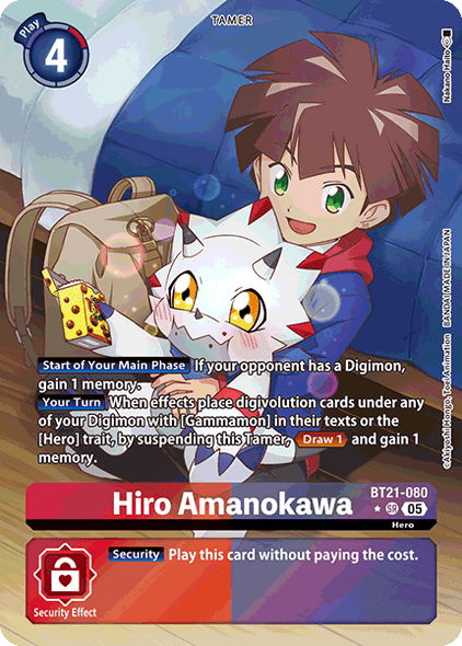 BT21-080, SR, Hiro Amanokawa (Alternate Art)