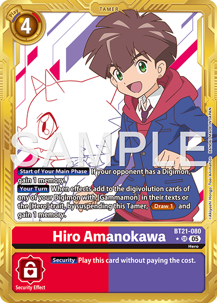 BT21-080, SR, Hiro Amanokawa (AD1 Gold Reprint)