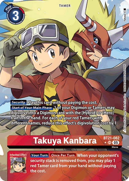 BT21-082, SR, Takuya Kanbara (Alternate Art)