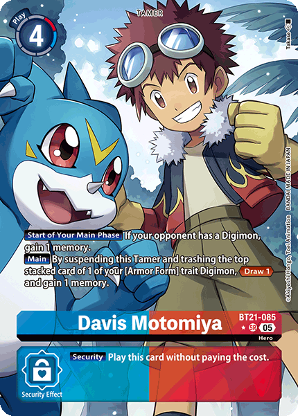 BT21-085, SR, Davis Motomiya (Alternate Art)