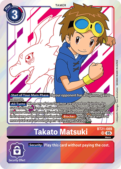 BT21-089, SR, Takato Matsuki
