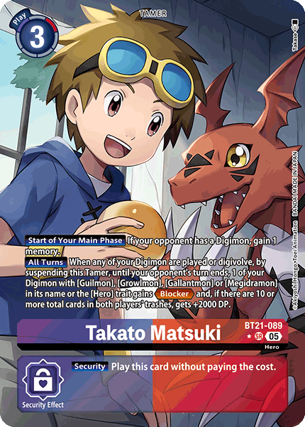BT21-089, SR, Takato Matsuki (Alternate Art)