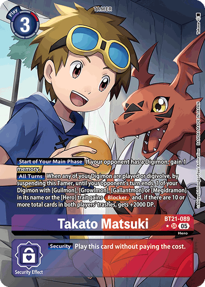 BT21-089, SR, Takato Matsuki (Alternate Art)