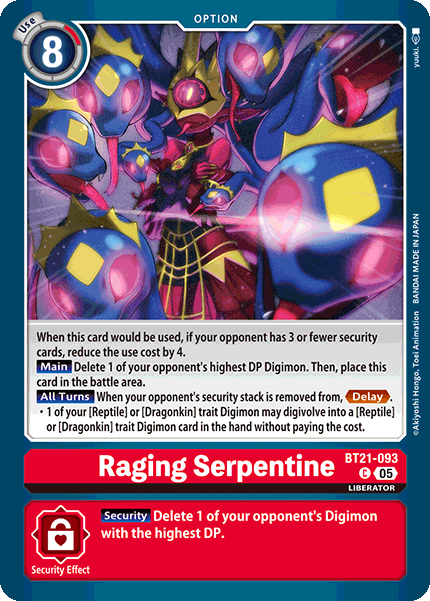 BT21-093, C, Raging Serpentine