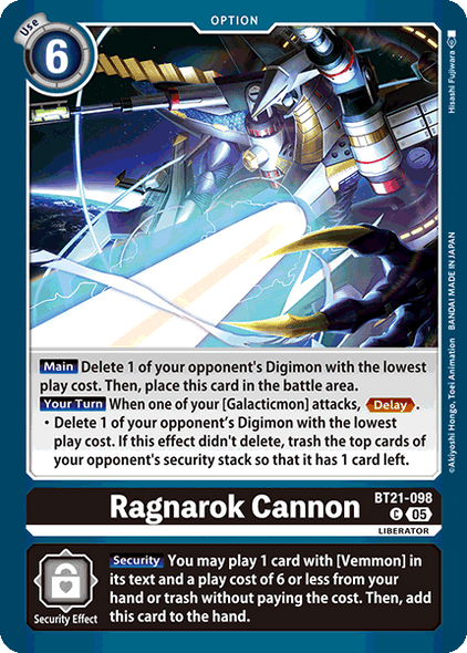 BT21-098, C, Ragnarok Cannon