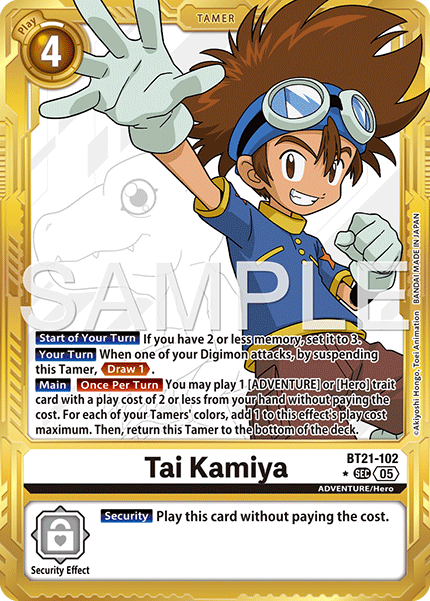 BT21-102, SEC, Tai Kamiya (AD1 Gold Reprint)