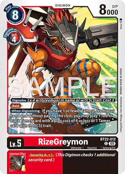 BT22-012, C, RizeGreymon