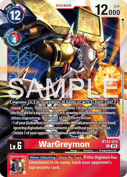 BT22-013, R, WarGreymon