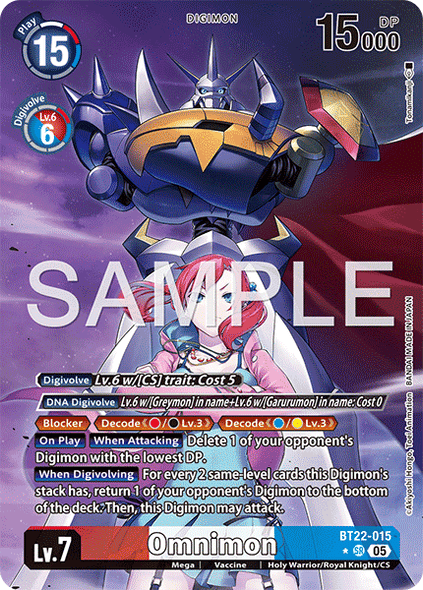 BT22-015, SR, Omnimon (Alternate Art)