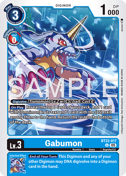 BT22-017, UC, Gabumon