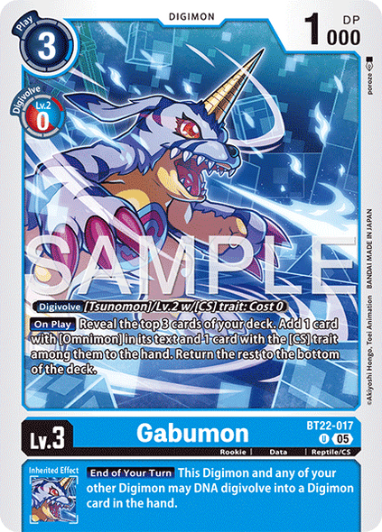 BT22-017, UC, Gabumon