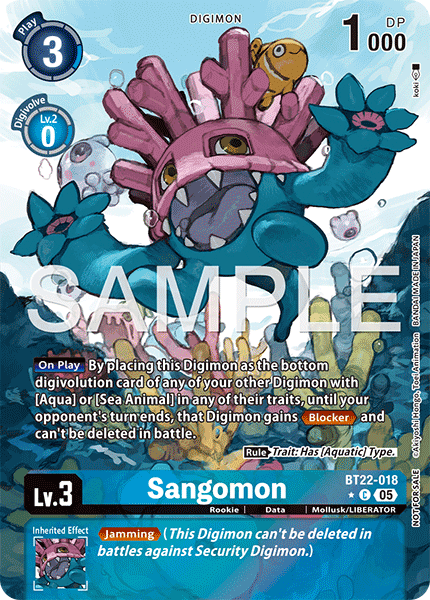 BT22-018, C, Sangomon (BT22 Box Topper)