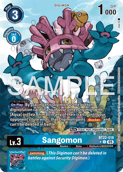 BT22-018, C, Sangomon (BT22 Box Topper)