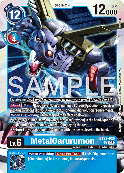 BT22-026, R, MetalGarurumon
