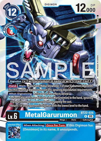 BT22-026, R, MetalGarurumon