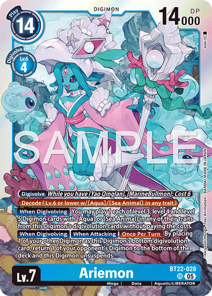 BT22-028, SR, Ariemon