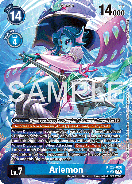 BT22-028, SR, Ariemon (Alternate Art)
