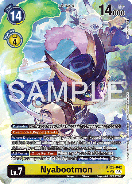 BT22-042, SR, Nyabootmon (Alternate Art)