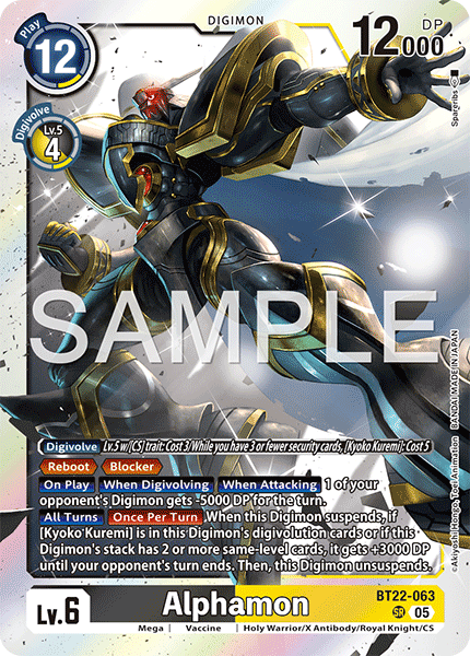 BT22-063, SR, Alphamon