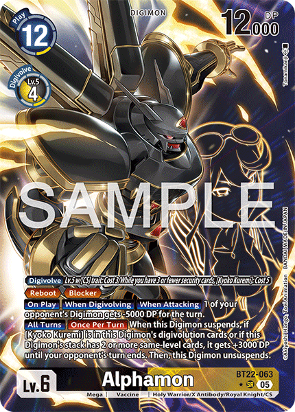 BT22-063, SR, Alphamon (Alternate Art)