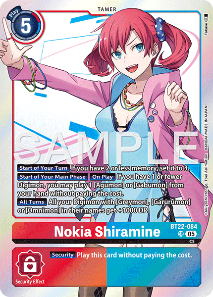 BT22-084, SR, Nokia Shiramine