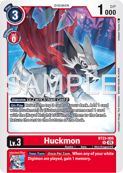 BT23-006, R, Huckmon