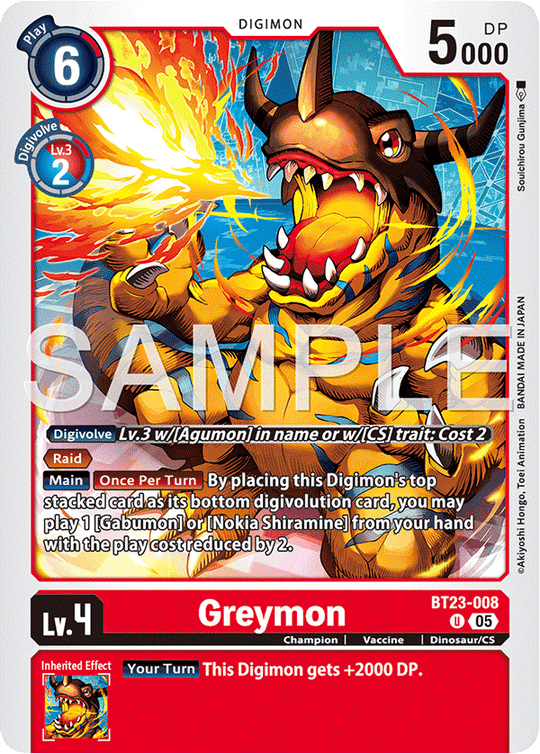 BT23-008, U, Greymon