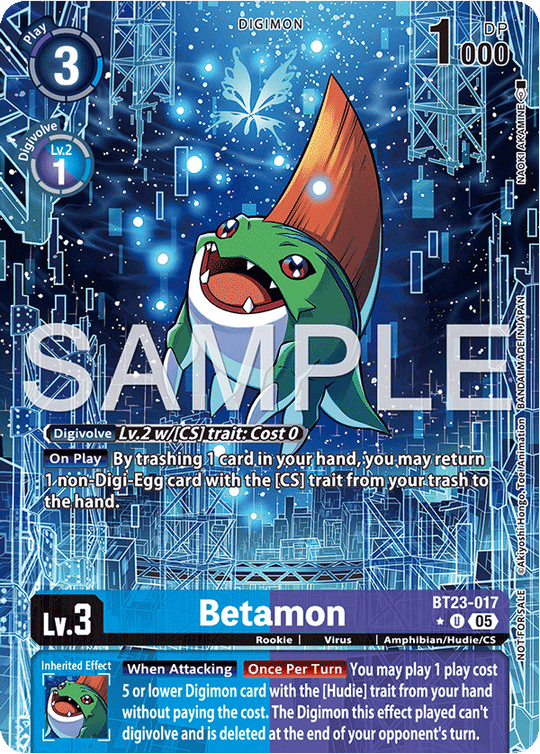 BT23-017, U, Betamon (BT23 Box Topper)