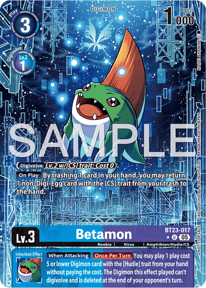 BT23-017, U, Betamon (BT23 Box Topper)