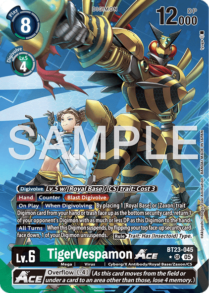 BT23-045, SR, TigerVespamon ACE (Alternate Art)