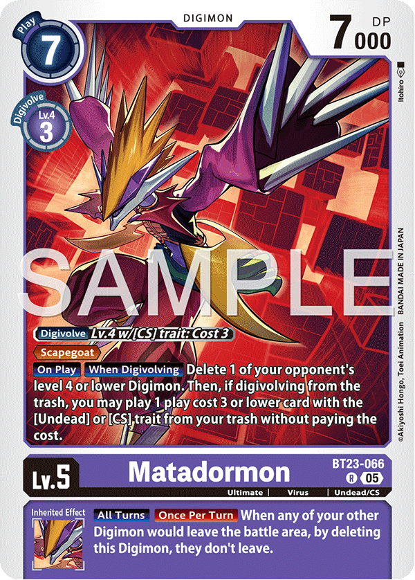 BT23-066, R, Matadormon