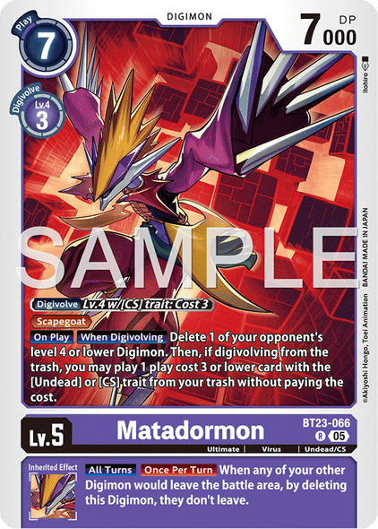 BT23-066, R, Matadormon