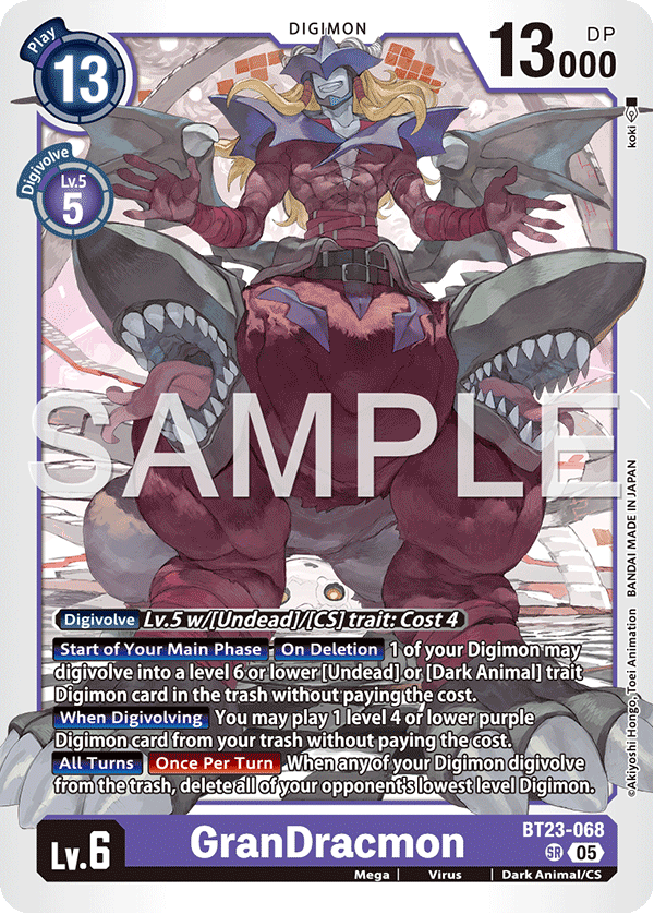 BT23-068, SR, GranDracmon
