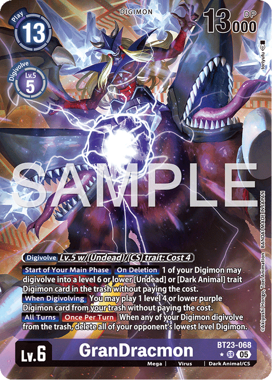 BT23-068, SR, GranDracmon (Alternate Art)