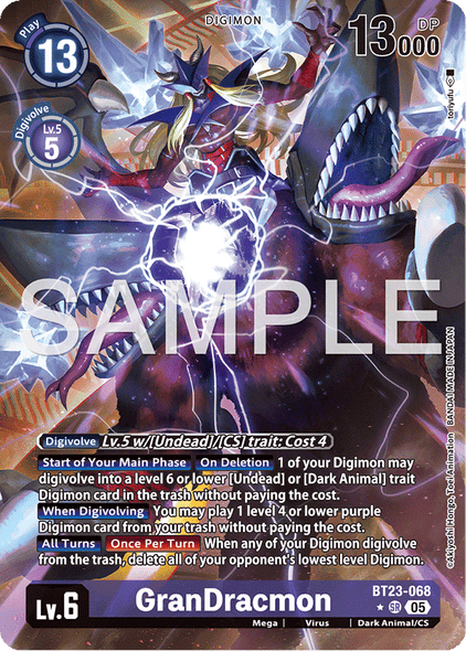 BT23-068, SR, GranDracmon (Alternate Art)