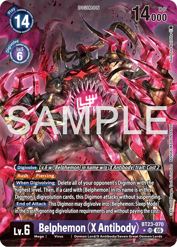 BT23-070, SR, Belphemon (X Antibody) (Alternate Art)