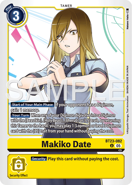 BT23-082, U, Makiko Date
