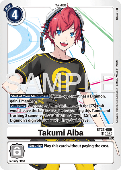 BT23-089, SR, Takumi Aiba